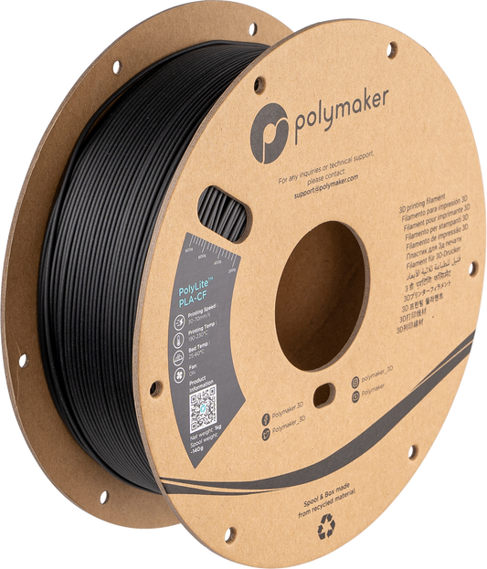 PolyLite PLA-CF 1.75mm 1kg - Black