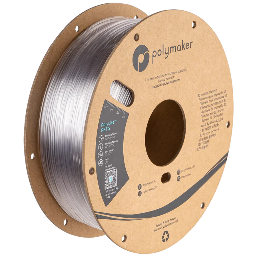 PolyLite PETG(1.75mm,1000g) Clear