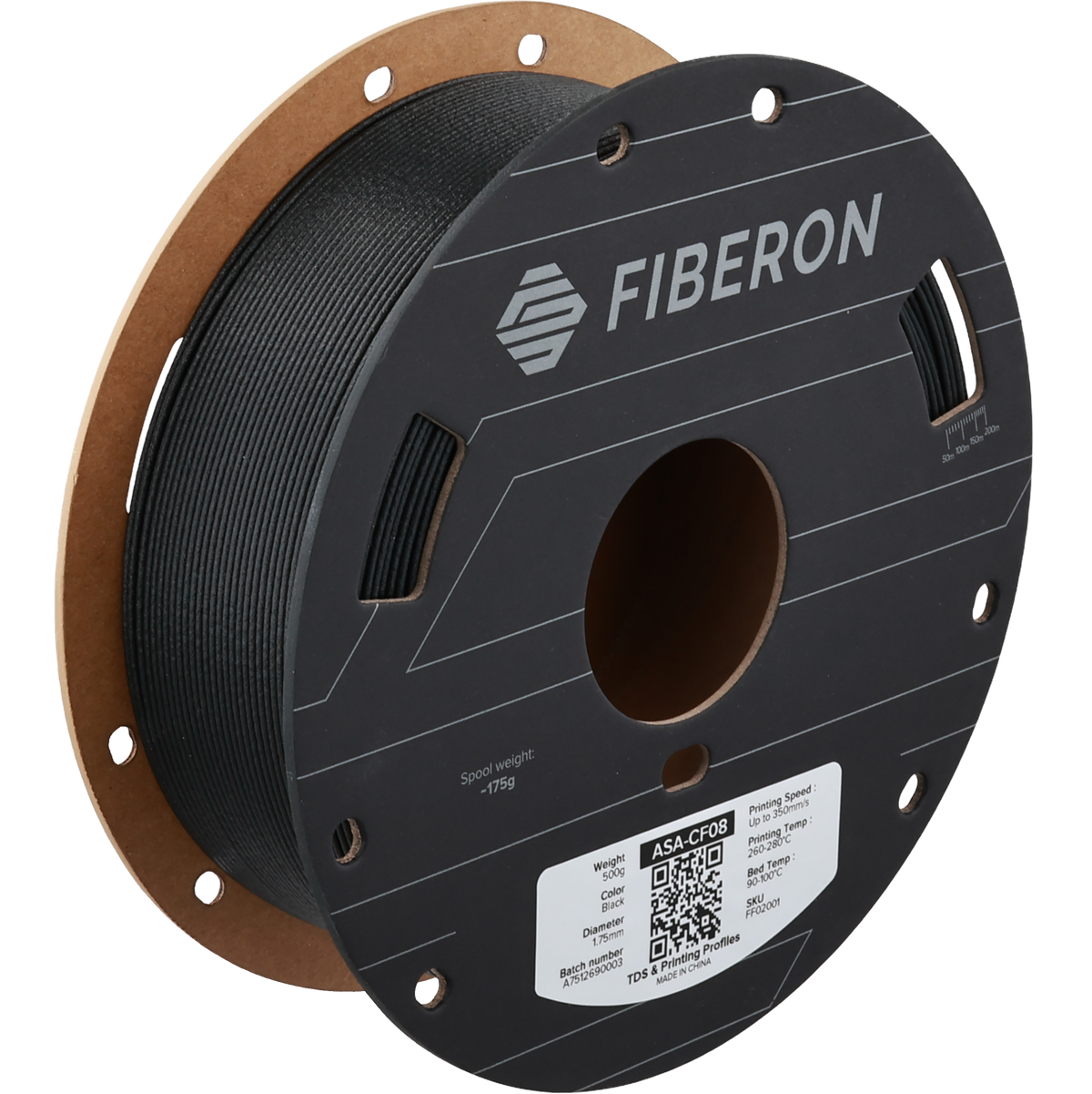 Fiberon ASA-CF08 1.75mm 0.5kg - Black